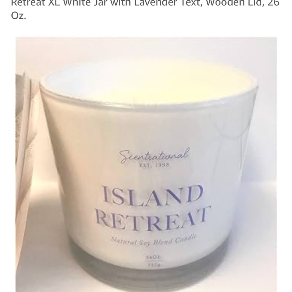 Scentsational Island Retreat  Candle Glass Jar 26oz Soy Beeswax